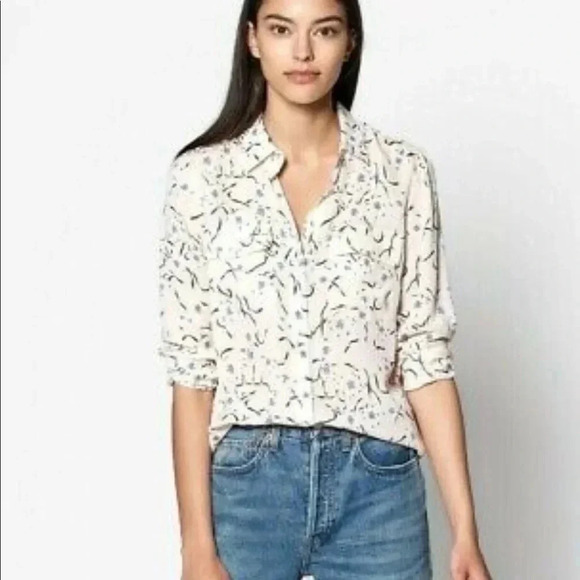 EQUIPMENT FEMME NWT Slim Signature Button Front Silk Shirt Top Down Up - Picture 1 of 10